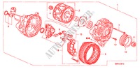 ALTERNATEUR(MITSUBISHI)(1.8L) pour Honda CIVIC 1.8 BASE 3 Portes 6 vitesses manuelles 2011