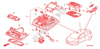 PLAFONNIER pour Honda CIVIC 1.8 BASE 3 Portes 6 vitesses manuelles 2011