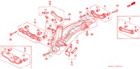 BRAS INFERIEUR ARRIERE pour Honda CIVIC DX 4 Portes 4 vitesses automatique 1989