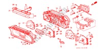 COMPOSANTS DE COMPTEUR(NS) pour Honda CIVIC DX 4 Portes 4 vitesses automatique 1989