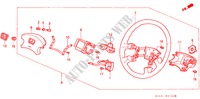 VOLANT DE DIRECTION(3) pour Honda CIVIC DX 4 Portes 4 vitesses automatique 1990
