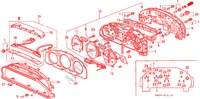 COMPOSANTS DE COMPTEUR(DENSO) pour Honda ACCORD LX 4 Portes 5 vitesses manuelles 1991