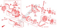 COMPRESSEUR(SANDEN)(3) pour Honda CIVIC DX 4 Portes 4 vitesses automatique 1994