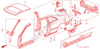 PANNEAUX EXTERIEURS pour Honda ACCORD COUPE LX 2 Portes 4 vitesses automatique 1994