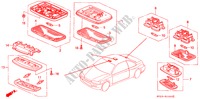 PLAFONNIER pour Honda ACCORD COUPE LX 2 Portes 4 vitesses automatique 1994