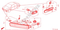 FEUX COMBINES pour Honda ACCORD EX 4 Portes 4 vitesses automatique 1996