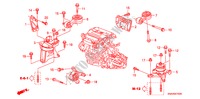 SUPPORTS DE MOTEUR(2.0L) (MT) pour Honda CIVIC SI     SUMMER TIRE 4 Portes 6 vitesses manuelles 2007
