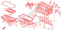 BLOC CYLINDRES/CARTER D'HUILE (SOHC) pour Honda CIVIC COUPE 1.6ILS 2 Portes 4 vitesses automatique 2000