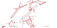GARNITURE DE MONTANT(LH) pour Honda CIVIC COUPE 1.6ILS 2 Portes 4 vitesses automatique 2000