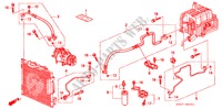 CLIMATISEUR (FLEXIBLES/TUYAUX)(RH) pour Honda CIVIC 1.6IES 3 Portes full automatique 2000