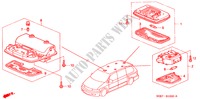 PLAFONNIER pour Honda ODYSSEY EXI 5 Portes 4 vitesses automatique 2000