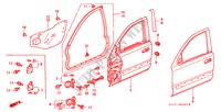 PANNEAUX DE PORTE AVANT pour Honda CR-V BASE 5 Portes 4 vitesses automatique 2000