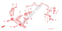 STABILISATEUR AVANT/ BRAS INFERIEUR AVANT pour Honda CR-V BASE 5 Portes 4 vitesses automatique 1999