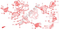 SUPPORTS DE MOTEUR(MT) pour Honda CR-V RVI 5 Portes 5 vitesses manuelles 2000