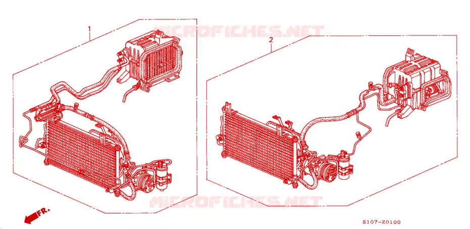 CLIMATISEUR(KIT) Honda  CRV 2000 RVSI 4 vitesses automatique 