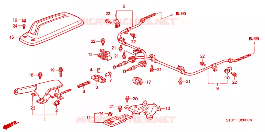 FREIN DE STATIONNEMENT Honda  CRV 2000 RVI NORWAY 5 vitesses manuelles 