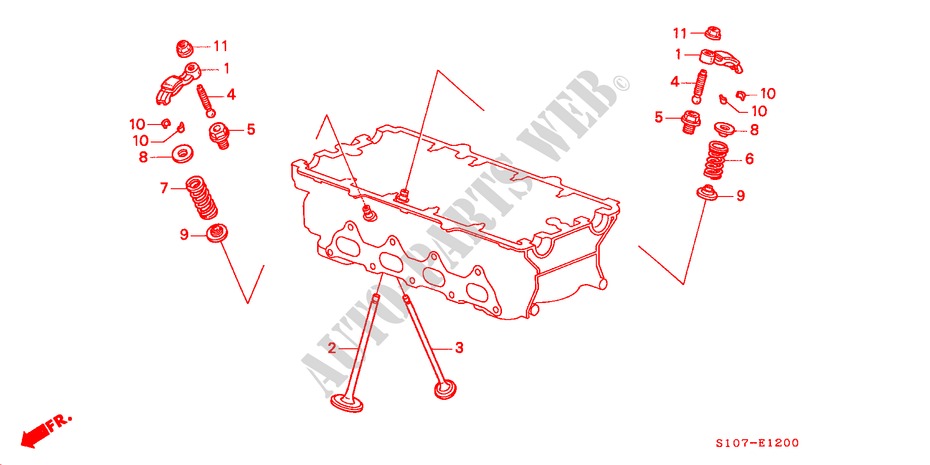 SOUPAPE/CULBUTEUR pour Honda CR-V RVSI 5 Portes 4 vitesses automatique 2000