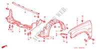 GARDE BOUE AVANT pour Honda CR-V RVI 5 Portes 4 vitesses automatique 2001