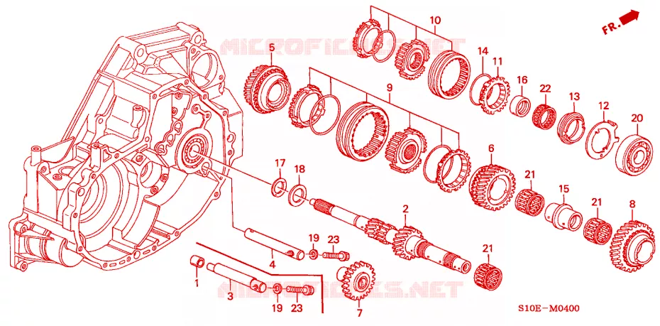 ARBRE PRINCIPAL Honda  CRV 2001 RVI 5 vitesses manuelles 