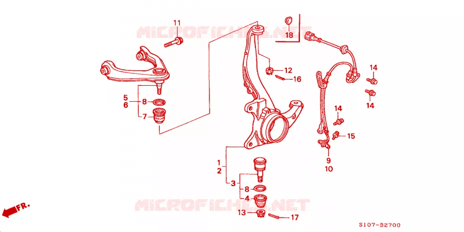 ARTICULATION Honda  CRV 2001 RVSI 5 vitesses manuelles 