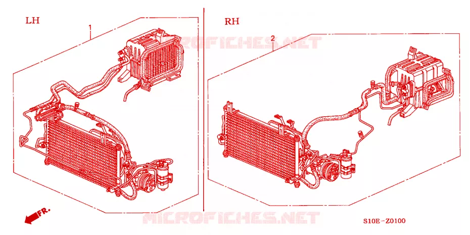 CLIMATISEUR (KIT) Honda  CRV 2001 RVSI 5 vitesses manuelles 
