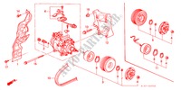 CLIMATISEUR (COMPRESSEUR) (3) pour Honda ACCORD TYPE R 4 Portes 5 vitesses manuelles 2000