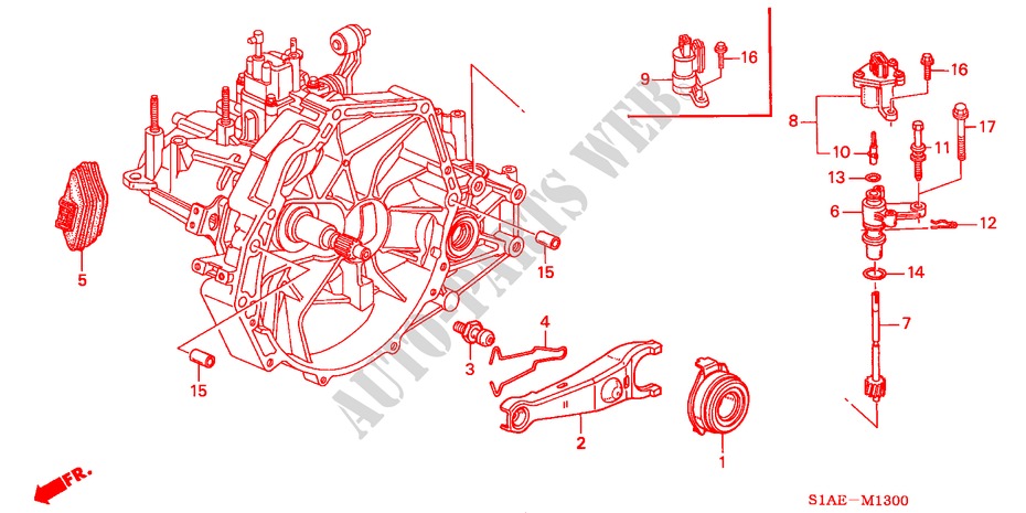 DEBRAYAGE (1.8L/2.0L/2.2L/2.3L) pour Honda ACCORD TYPE R 4 Portes 5 vitesses manuelles 2000