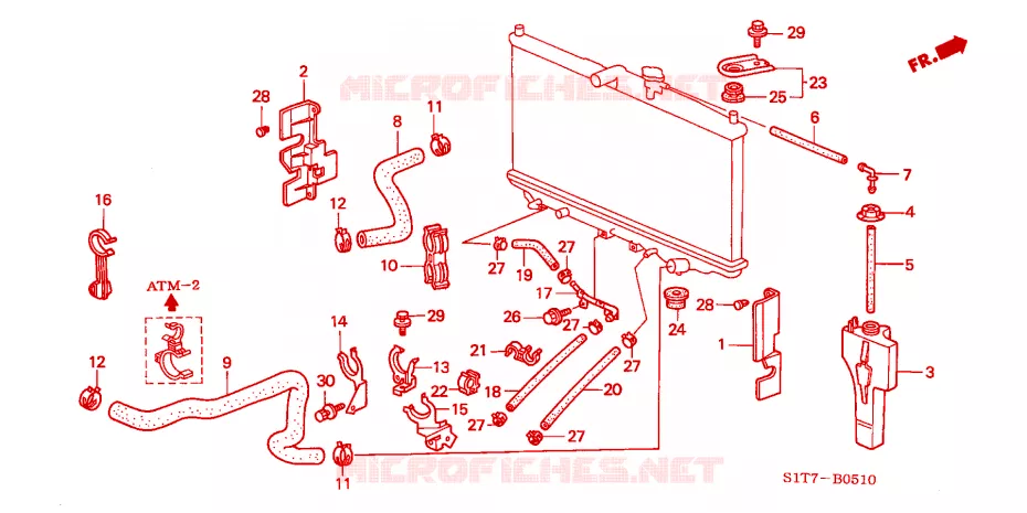 FLEXIBLE DE RADIATEUR Honda  ACCORD 2002 1.8 ISE EXECUTIVE 5 vitesses manuelles 