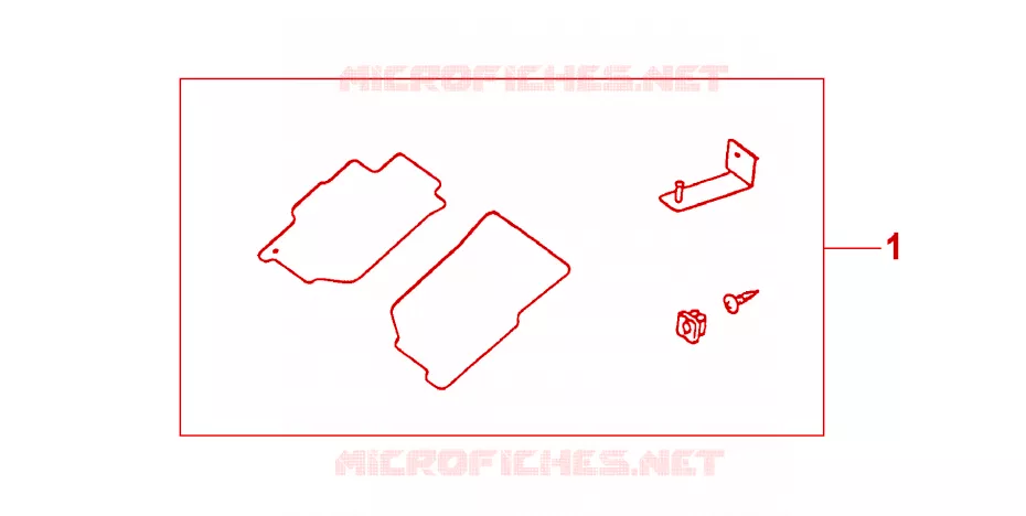 FRONT RUBBER MAT Honda  ACCORD 2002 1.8 IE 5 vitesses manuelles 