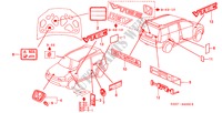 EMBLEMES pour Honda HR-V 4WD 5 Portes 5 vitesses manuelles 2000