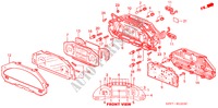 COMPTEUR COMBINE (COMPOSANTS) pour Honda INSIGHT DX 3 Portes 5 vitesses manuelles 2001