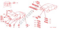 EMBLEMES/ETIQUETTES DE PRECAUTIONS pour Honda ACCORD 2.0IES 5 Portes 5 vitesses manuelles 2000