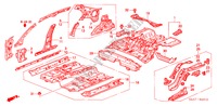 PLANCHER/PANNEAUX INTERIEURS pour Honda ACCORD 2.0IES 5 Portes 5 vitesses manuelles 2000