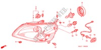 PROJECTEUR pour Honda CIVIC 1.6ES 4 Portes 5 vitesses manuelles 2002