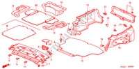 PLATEAU ARRIERE/GARNITURE DE COFFRE pour Honda CIVIC 1.6 ES 4 Portes 5 vitesses manuelles 2005