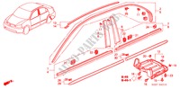 MOULAGE/PROTECTION pour Honda CIVIC HYBRID HYBRID 4 Portes 5 vitesses manuelles 2005
