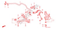 STABILISATEUR AVANT/ BRAS INFERIEUR AVANT pour Honda CIVIC HYBRID HYBRID 4 Portes 5 vitesses manuelles 2005