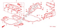 PLATEAU ARRIERE/GARNITURE COTE COFFRE pour Honda CIVIC COUPE LS 2 Portes 5 vitesses manuelles 2001