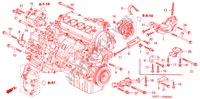 SUPPORT DE MOTEUR pour Honda CIVIC COUPE LS 2 Portes 4 vitesses automatique 2001