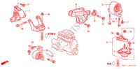 SUPPORTS DE MOTEUR(AT) pour Honda CIVIC COUPE LS 2 Portes 4 vitesses automatique 2002