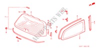 PARE BRISE ARRIERE/ VITRE DE CUSTODE pour Honda CIVIC 1.7S 3 Portes 5 vitesses manuelles 2002