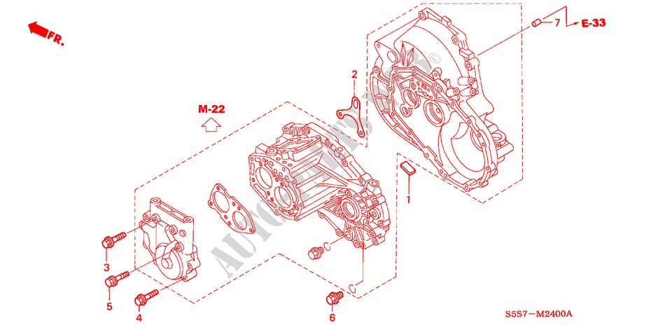 SUSPENDEUR TRANSMISSION(DIESEL) pour Honda CIVIC 1.7LS 3 Portes 5 vitesses manuelles 2002