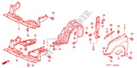 GARDE BOUE AVANT pour Honda CIVIC 1.4 LS 3 Portes 4 vitesses automatique 2005