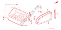 PARE BRISE ARRIERE/ VITRE DE CUSTODE pour Honda CIVIC 1.4 LS 3 Portes 4 vitesses automatique 2005