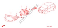 PHARE ANTIBROUILLARD pour Honda CIVIC 1.6 ES 3 Portes 4 vitesses automatique 2005