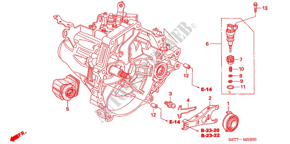 DEBRAYAGE (1.4L/1.6L) pour Honda CIVIC 1.4 S 3 Portes 5 vitesses manuelles 2005