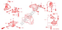 SUPPORTS DE MOTEUR(MT) (1.4L/1.5L/1.6L/1.7L) pour Honda CIVIC 1.6ES 5 Portes 5 vitesses manuelles 2003