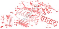 COLLECTEUR D'ADMISSION(2.0L) pour Honda CIVIC 2.0VSA 5 Portes 5 vitesses manuelles 2005
