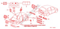 EMBLEMES/ETIQUETTES DE PRECAUTIONS pour Honda CIVIC 1.6ES 5 Portes 5 vitesses manuelles 2005