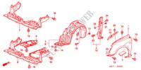 GARDE BOUE AVANT pour Honda CIVIC 1.7ES 5 Portes 5 vitesses manuelles 2005